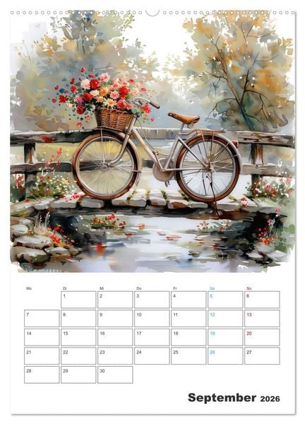 Produktbild: Fahrradpoesie (Wandkalender 2026 DIN A2 hoch), CALVENDO Monatskalender