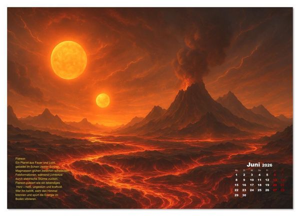 Produktbild: Phantastische Planeten (Wandkalender 2026 DIN A2 quer), CALVENDO Monatskalender