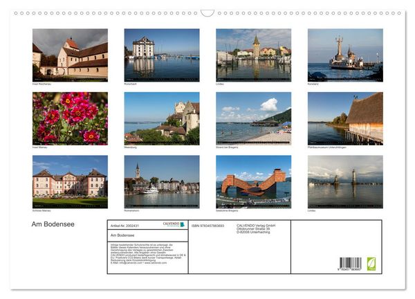 Produktbild: Am Bodensee (Wandkalender 2026 DIN A2 quer), CALVENDO Monatskalender