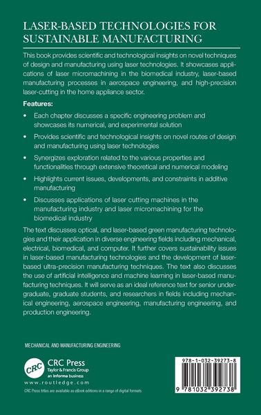 Produktbild: Laser-based Technologies for Sustainable Manufacturing