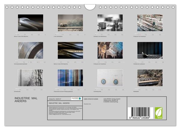 Produktbild: INDUSTRIE MAL ANDERS (Wandkalender 2026 DIN A4 quer), CALVENDO Monatskalender