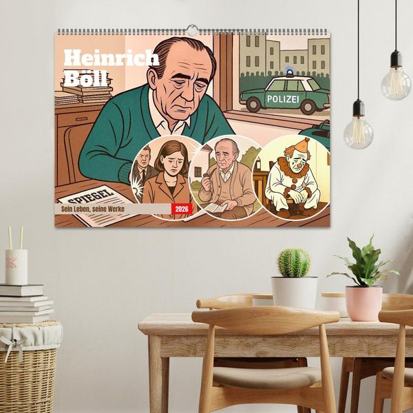 Produktbild: Heinrich B&ouml;ll (Wandkalender 2026 DIN A2 quer), CALVENDO Monatskalender