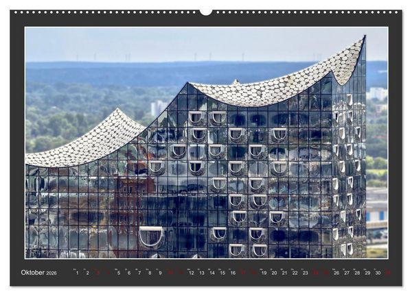 Produktbild: Wahrzeichen Elbphilharmonie (hochwertiger Premium Wandkalender 2026 DIN A2 quer), Kunstdruck in Hochglanz