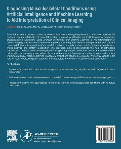 Produktbild: Diagnosing Musculoskeletal Conditions using Artifical Intelligence and Machine Learning to Aid Interpretation of Clinical Imaging