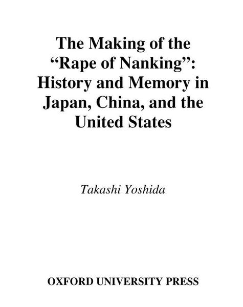 Produktbild: The Making of the "Rape of Nanking"