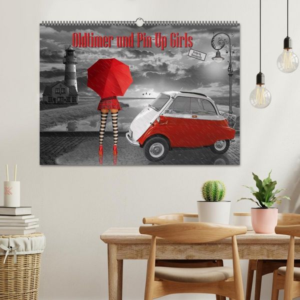 Produktbild: Oldtimer und Pin-Up Girls by Mausopardia (Wandkalender 2026 DIN A2 quer), CALVENDO Monatskalender
