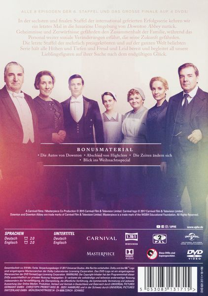 Downton Abbey - Staffel 6  [4 DVDs]