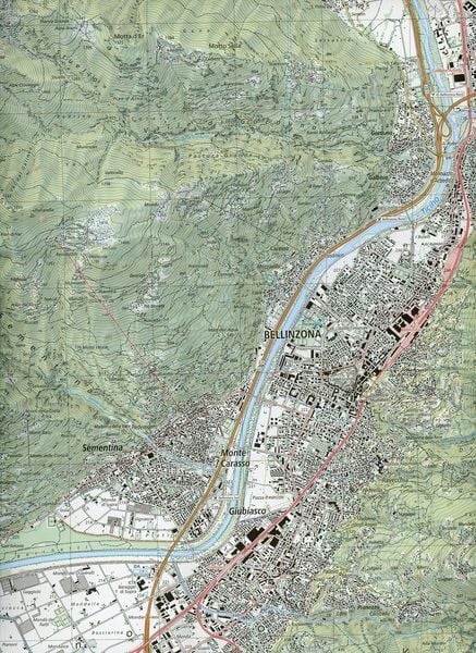 Produktbild: Swisstopo 1 : 25 000 Bellinzona