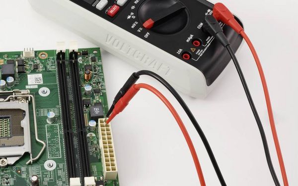 Produktbild: VOLTCRAFT MSL-520sw Messleitung 4 mm-Stecker Messnadel 0.7mm 1.5m Schwarz 1St.