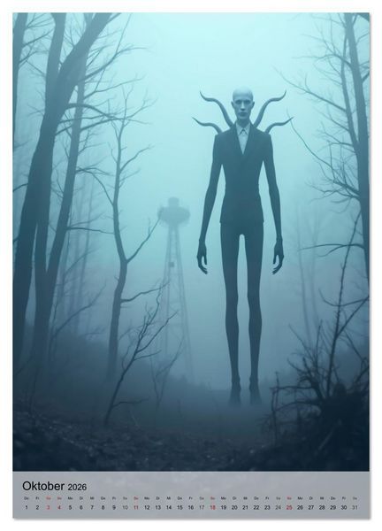 Produktbild: Kreaturen der Dunkelheit - Urbane Horror Mythen (Wandkalender 2026 DIN A4 hoch), CALVENDO Monatskalender