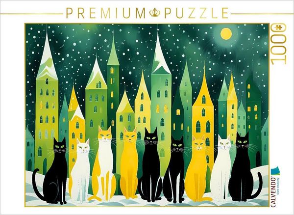 CALVENDO Puzzle Katzenwinter | 1000 Teile Lege-Größe 64x48cm Foto-Puzzle für glückliche Stunden, Sonstige von , Calvendo Puzzle, 4066851981680