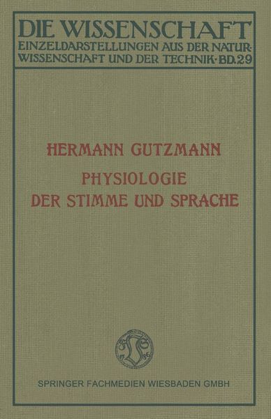 Produktbild: Physiologie der Stimme und Sprache