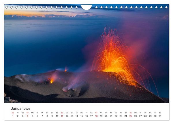 Produktbild: Vulkane 2026 (Wandkalender 2026 DIN A4 quer), CALVENDO Monatskalender