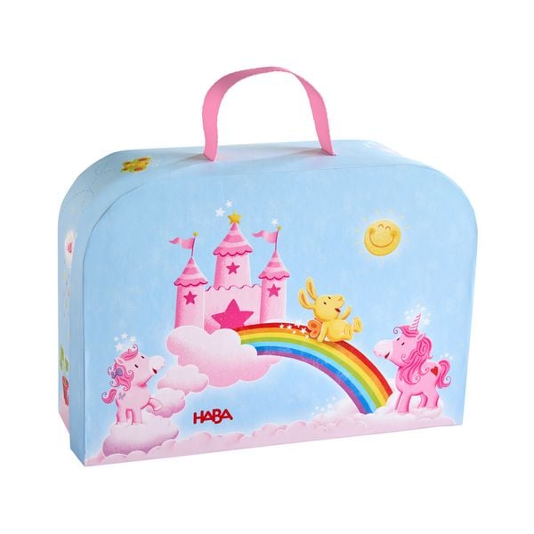 Produktbild: HABA 2014171001 - Spielwelt im Koffer, Einhorn Glitzergl&uuml;ck Spielkoffer mit 6 Spielfiguren, L&auml;nge: 25 cm