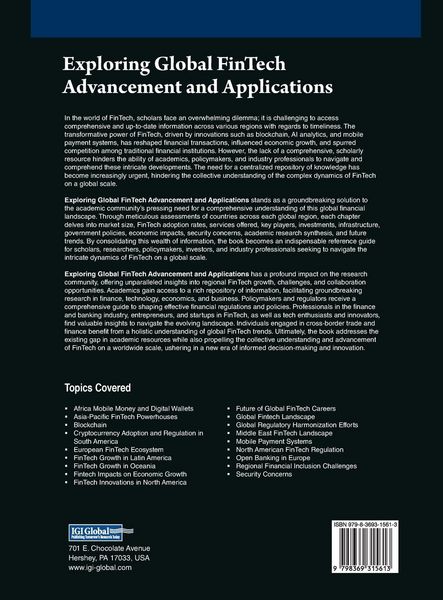 Produktbild: Exploring Global FinTech Advancement and Applications