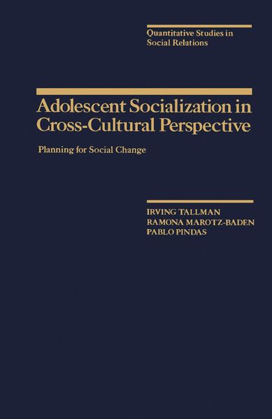 Produktbild: Adolescent Socialization in Cross-Cultural Perspective