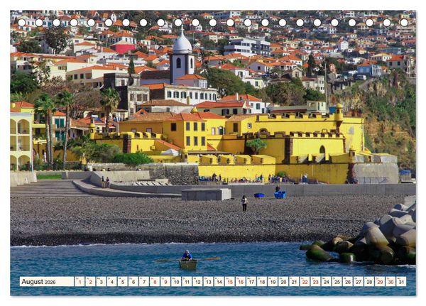 Produktbild: Funchal - Die Hauptstadt von Madeira (Tischkalender 2026 DIN A5 quer), CALVENDO Monatskalender