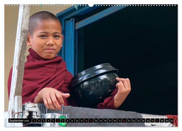 Produktbild: Buddhistische M&ouml;nche - das Leben f&uuml;r Buddha (hochwertiger Premium Wandkalender 2026 DIN A2 quer), Kunstdruck in Hochglanz