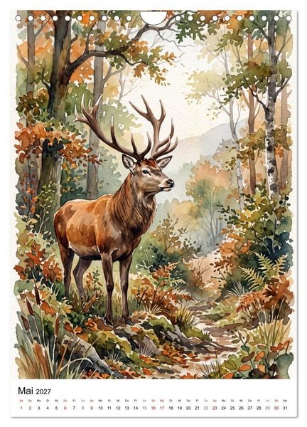 Produktbild: Begegnungen im Wald (Wandkalender 2027 DIN A4 hoch), CALVENDO Monatskalender