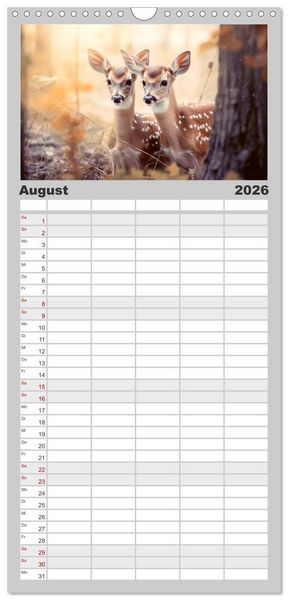 Produktbild: Familienplaner 2026 - Unzertennlich mit 5 Spalten (Wandkalender, 21 x 45 cm) CALVENDO