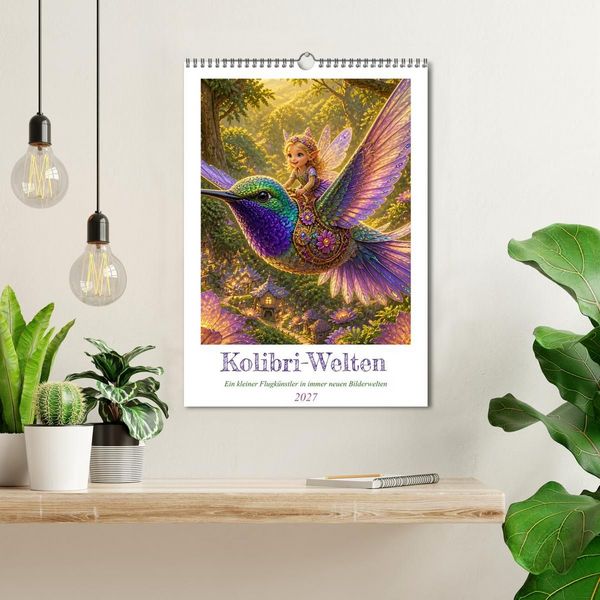 Produktbild: Kolibri-Welten (Wandkalender 2027 DIN A3 hoch), CALVENDO Monatskalender