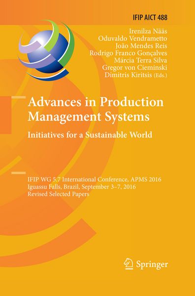 Produktbild: Advances in Production Management Systems. Initiatives for a Sustainable World
