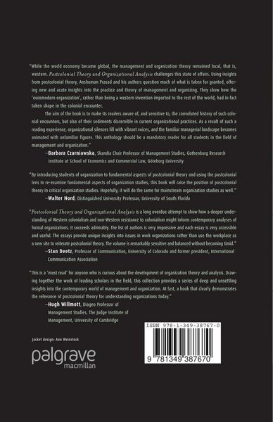 Produktbild: Postcolonial Theory and Organizational Analysis: A Critical Engagement