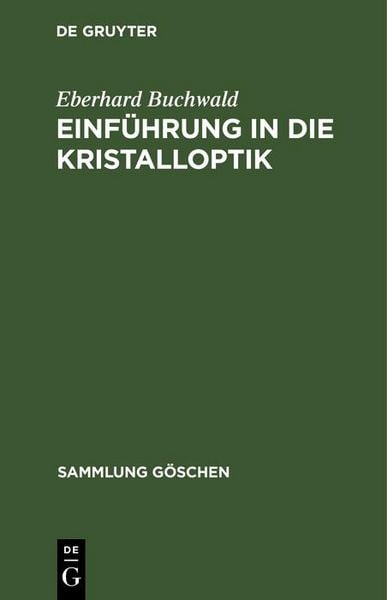 Produktbild: Einf&uuml;hrung in die Kristalloptik