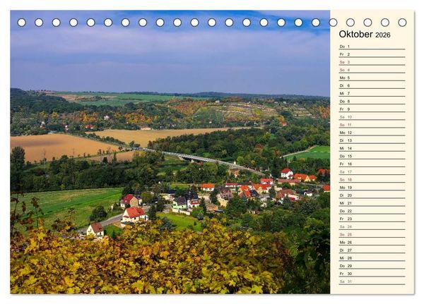 Produktbild: Saale-Unstrut - Region aus Wein und Stein (Tischkalender 2026 DIN A5 quer), CALVENDO Monatskalender