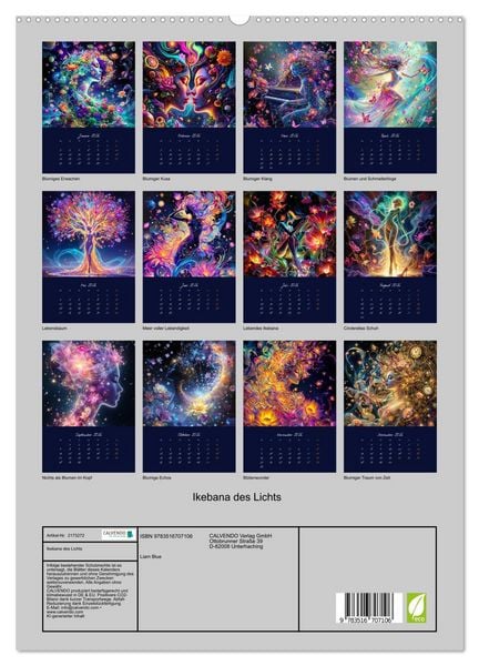 Produktbild: Ikebana des Lichts (hochwertiger Premium Wandkalender 2026 DIN A2 hoch), Kunstdruck in Hochglanz