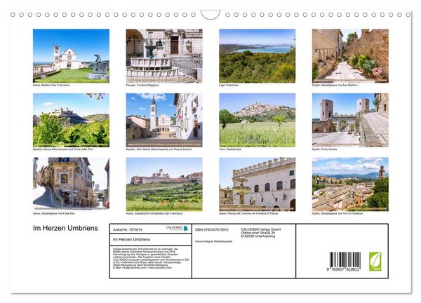 Produktbild: Im Herzen Umbriens (Wandkalender 2026 DIN A3 quer), CALVENDO Monatskalender