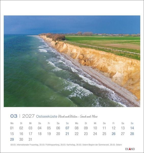 Produktbild: Ostseek&uuml;ste Postkartenkalender 2027 - Wind und Wellen - Sand und Meer