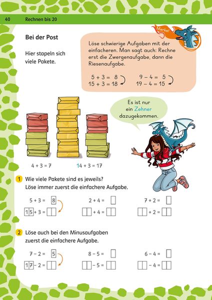Produktbild: Klett Team Drachenstark: Das gro&szlig;e Trainingsbuch Mathe 1. Klasse
