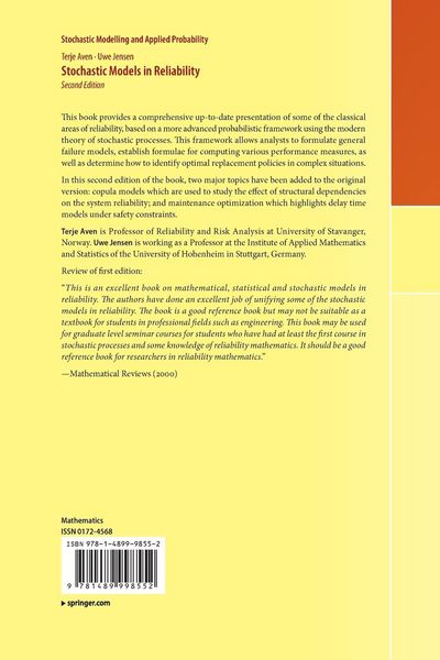 Produktbild: Stochastic Models in Reliability
