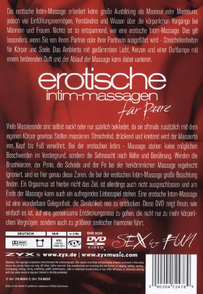 Sex And Fun Erotische Intim Massagen Für Paare Von Dvd