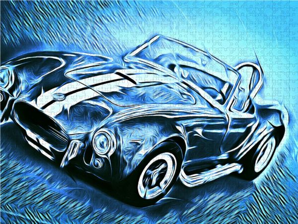 Produktbild: CALVENDO Puzzle Cobra, ein US-Roadster mit bulliger Optik | 1000 Teile Lege-Gr&ouml;&szlig;e 64x48cm Foto-Puzzle f&uuml;r gl&uuml;ckliche Stunden