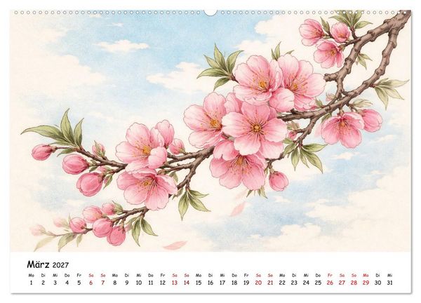 Produktbild: Jahreszeitenspiel (hochwertiger Premium Wandkalender 2027 DIN A2 quer), Kunstdruck in Hochglanz