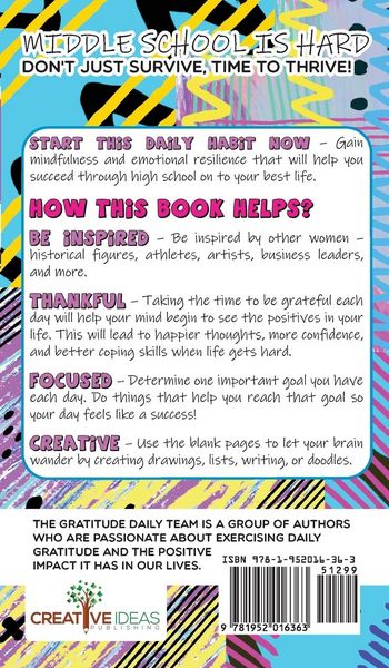 Produktbild: Middle School Gratitude Journal for Girls