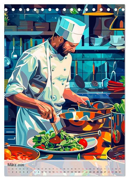Produktbild: Chef de Cuisine - Mein Traumberuf Koch (Tischkalender 2026 DIN A5 hoch), CALVENDO Monatskalender