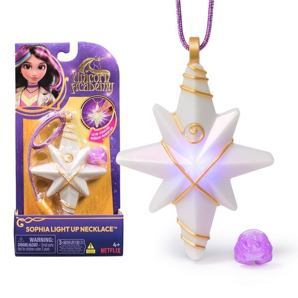 Produktbild: Unicorn Academy Schmuckset - Sophias Kette mit magischen Lichteffekten und Ring, passend zur beliebten Netflix-Serie