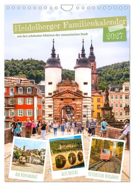 Produktbild: Heidelberger Familienkalender (Wandkalender 2027 DIN A4 hoch), CALVENDO Monatskalender