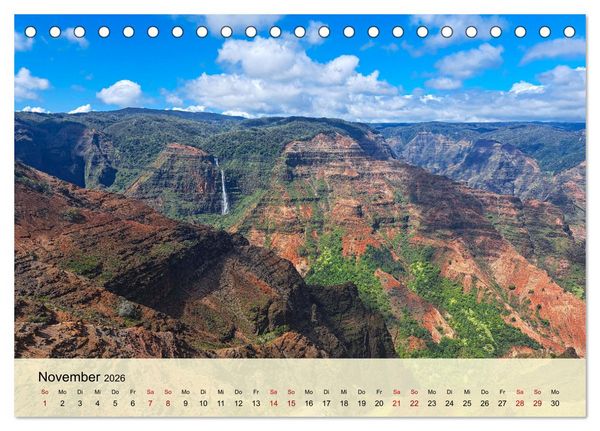 Produktbild: Hawaii - Eindr&uuml;cke von Big Island, Kauai & Oahu (Tischkalender 2026 DIN A5 quer), CALVENDO Monatskalender