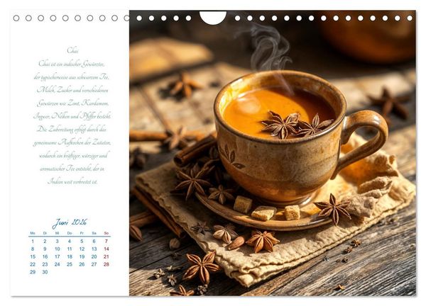 Produktbild: Ein&nbsp;Jahr&nbsp;in&nbsp;Tassen - Die Welt des Tees (Wandkalender 2026 DIN A4 quer), CALVENDO Monatskalender
