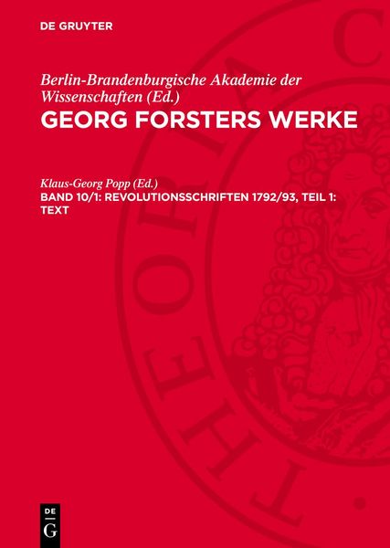Produktbild: Revolutionsschriften 1792/93, Teil 1: Text