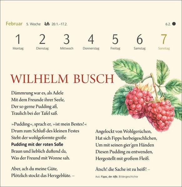 Produktbild: Der kleine literarische K&uuml;chenkalender Premium-Postkartenkalender 2027 - Mit Texten und Rezepten