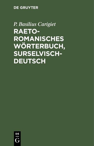 Produktbild: Raetoromanisches W&ouml;rterbuch, surselvisch-deutsch