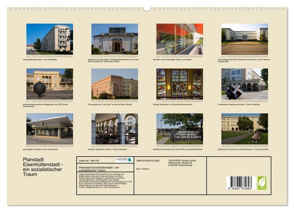 Produktbild: Planstadt Eisenh&uuml;ttenstadt - ein sozialistischer Traum (Wandkalender 2026 DIN A2 quer), CALVENDO Monatskalender