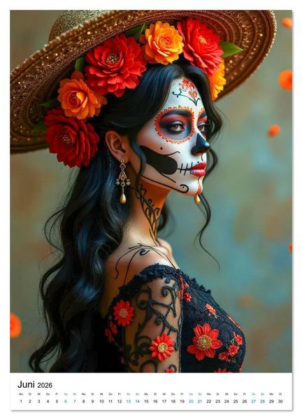Produktbild: La Catrina - Poesie der Verg&auml;nglichkeit (Wandkalender 2026 DIN A3 hoch), CALVENDO Monatskalender