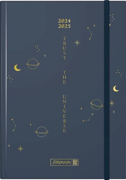Schülerkalender 2024/2025 'Universe', 2 Seiten = 1 Woche, A5, 208 Seiten, dunkelblau