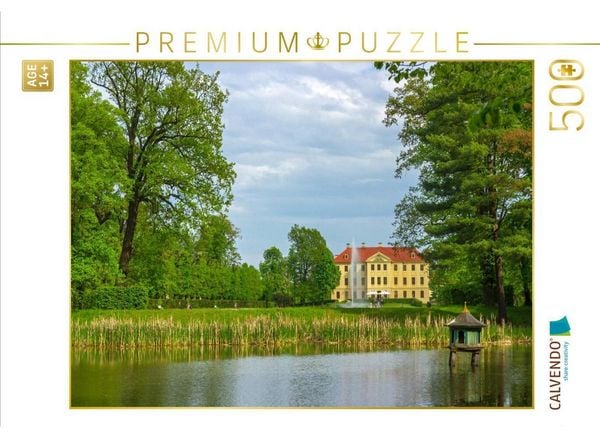 CALVENDO Puzzle Am Flaschenteich mit Blick zum Palais | 500 Teile Lege-Größe 48 × 36 cm Foto-Puzzle für Erwachsene
